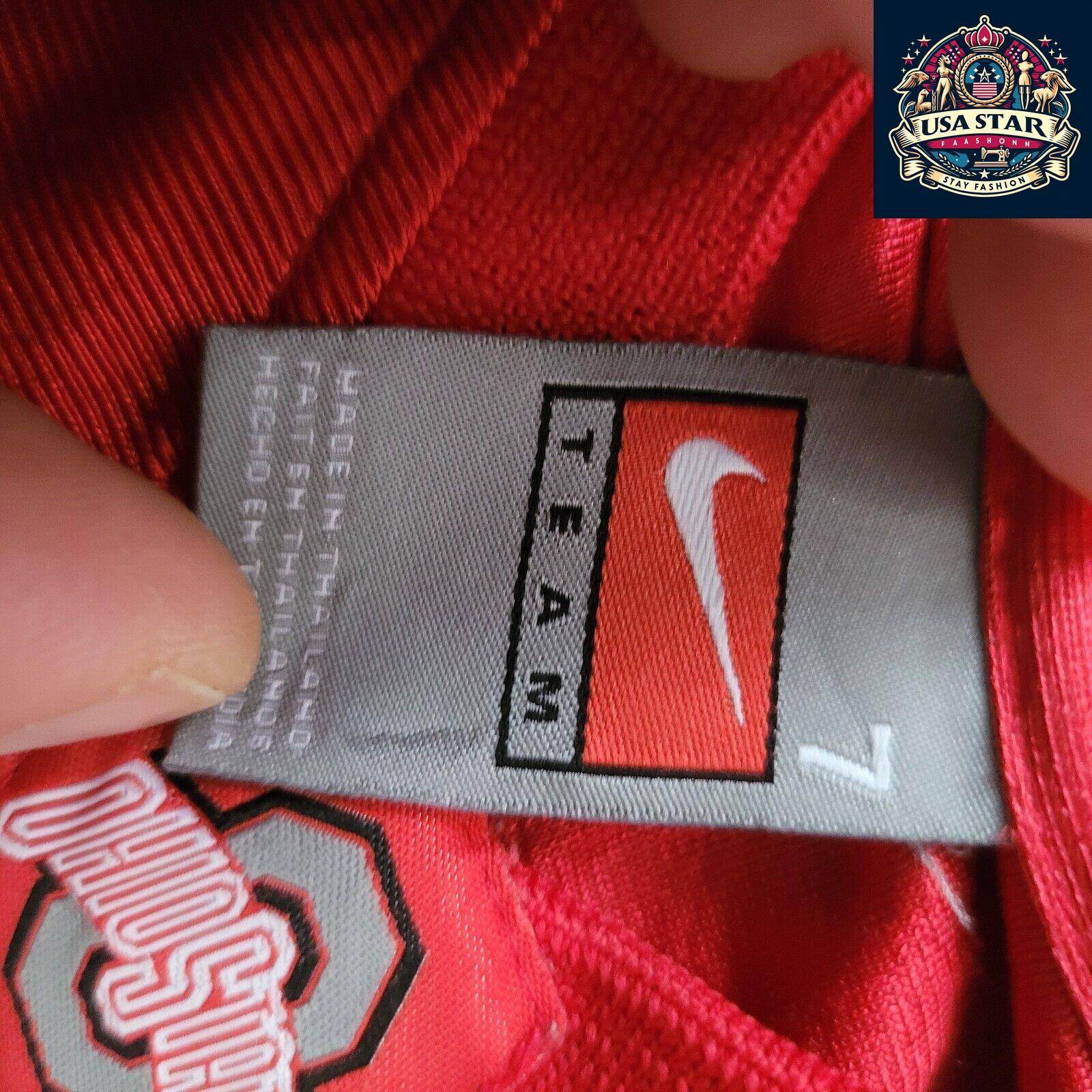 Nike Ohio State Buckeyes Jersey Youth Size 7 33 Red Distressed Style for Kids Football Fans - USASTARFASHION