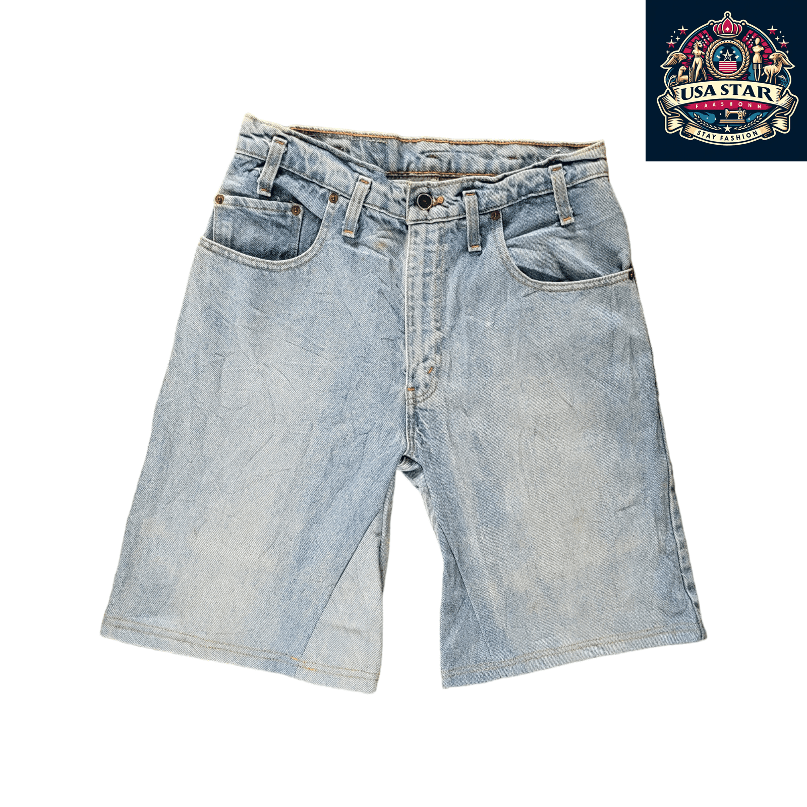 Levi's Denim Shorts Size S Light Blue Distressed Style - Comfortable Casual Summer Essential - USASTARFASHION