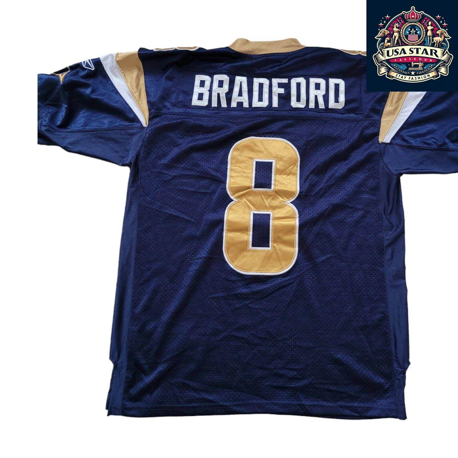 St Louis Rams Jersey 8 Bradford By Reebok, Size 48, Authentic Design, Great Condition - USASTARFASHION