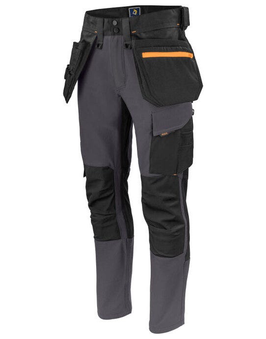 ProJob Workwear PJ645551 ProJob Premium Stretch Holster Trouser - Grey