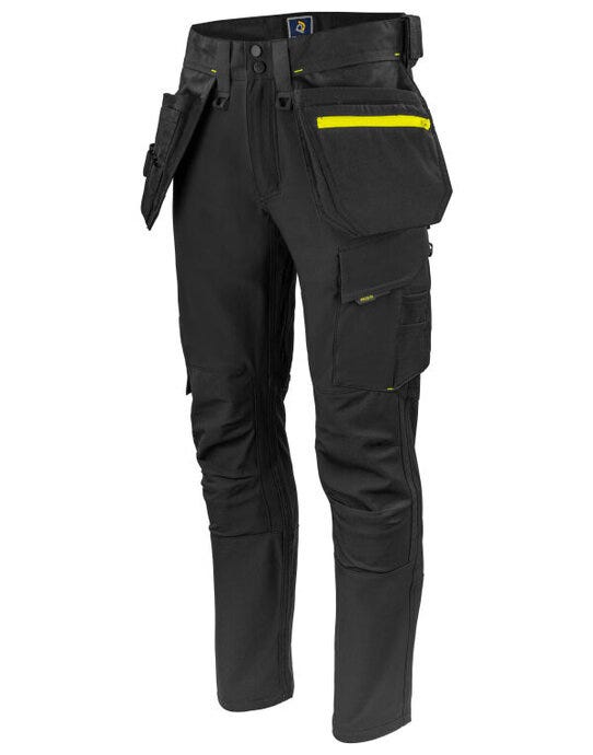 ProJob Workwear PJ645551 ProJob Premium Stretch Holster Trouser - Black
