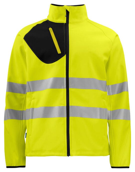 ProJob Workwear PJ646432 ProJob Prio 6432 Class 3/2 Softshell Jkt - Yellow/Black