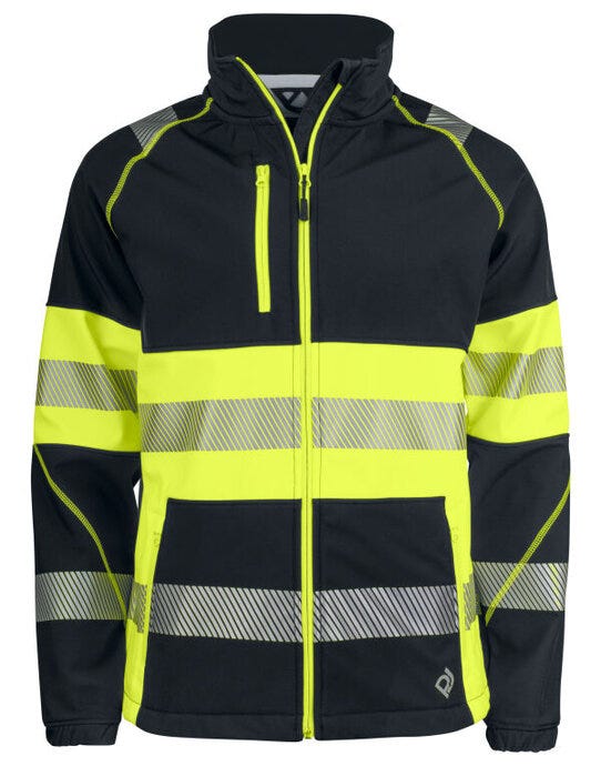ProJob Workwear PJ646443 ProJob 6443 Class 1 Softshell Jkt - Yellow/Black