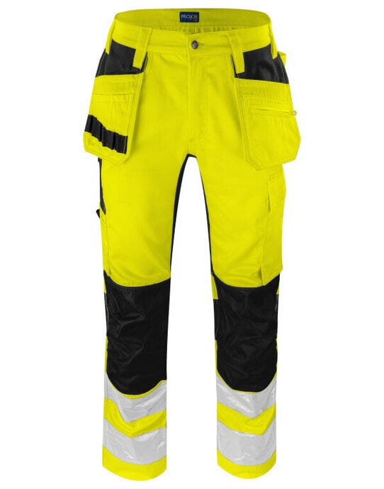 ProJob Workwear PJ646570 ProJob Prio 6570 Waispant Stretch Class2 - Yellow/Black