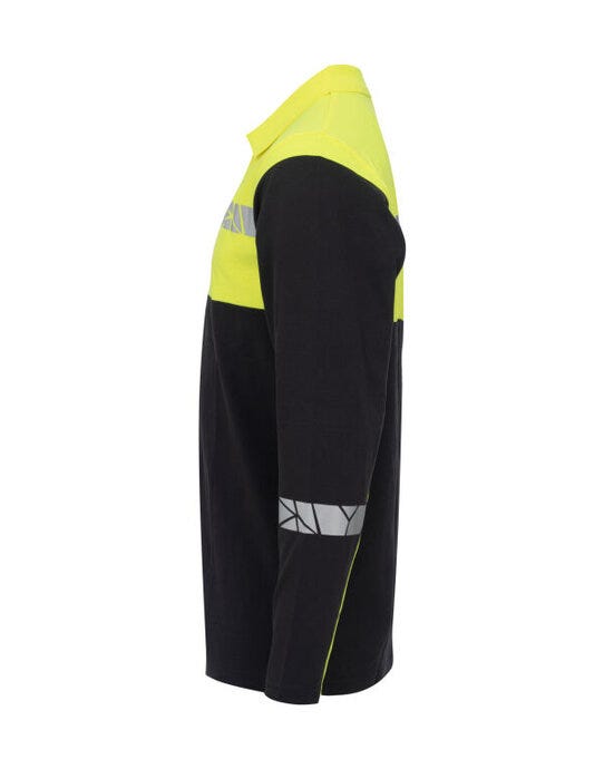 ProJob Workwear PJ647004 ProJob Progression 7004 LS Pique Polo - Black/Yellow