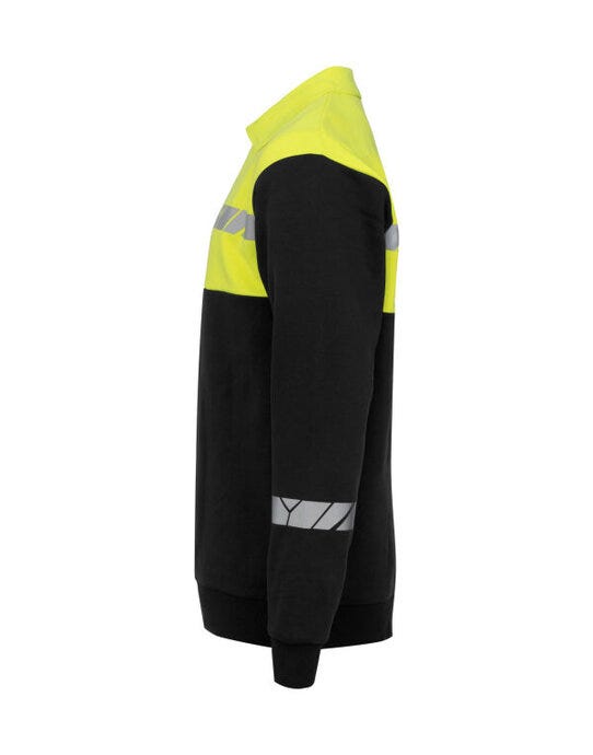 ProJob Workwear PJ647100 ProJob Progression 7100 LS Polo Sweat - Black/Yellow