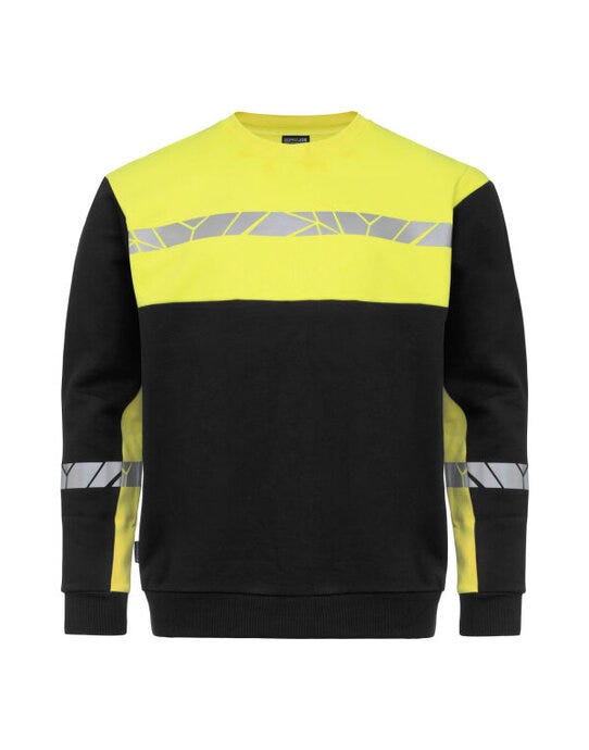 ProJob Workwear PJ647101 ProJob Progression 7101 Sweatshirt - Black/Yellow