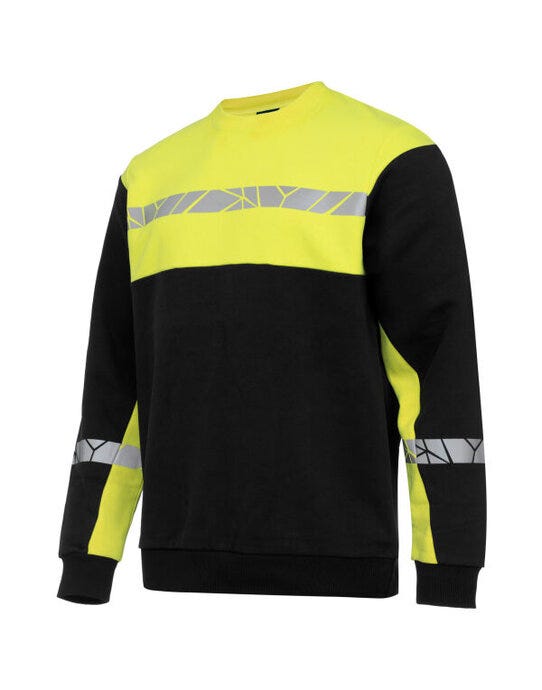 ProJob Workwear PJ647101 ProJob Progression 7101 Sweatshirt - Black/Yellow