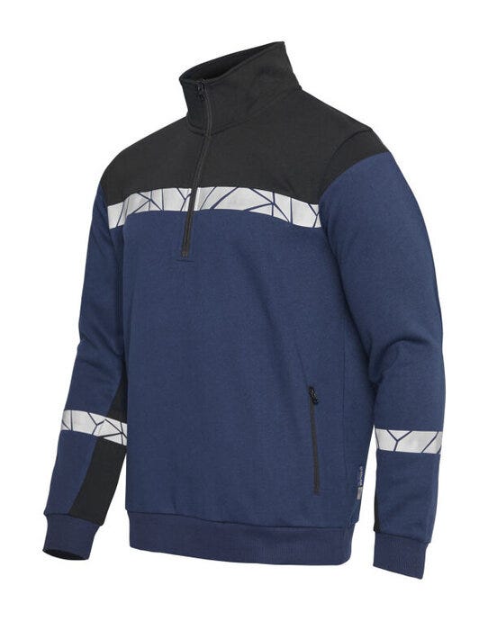 ProJob Workwear PJ647102 ProJob Progression 7102 Half Zip Sweat - Navy/Black