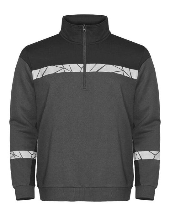 ProJob Workwear PJ647102 ProJob Progression 7102 Half Zip Sweat - Grey/Black