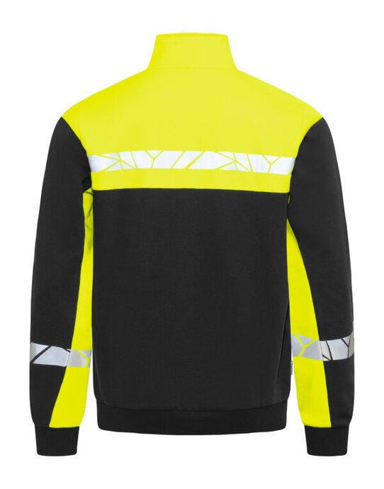 ProJob Workwear PJ647102 ProJob Progression 7102 Half Zip Sweat - Black/Yellow