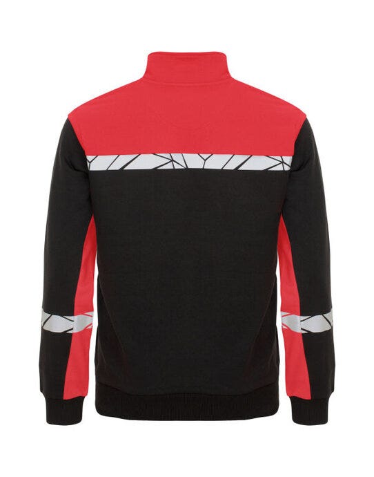 ProJob Workwear PJ647102 ProJob Progression 7102 Half Zip Sweat - Black/Red
