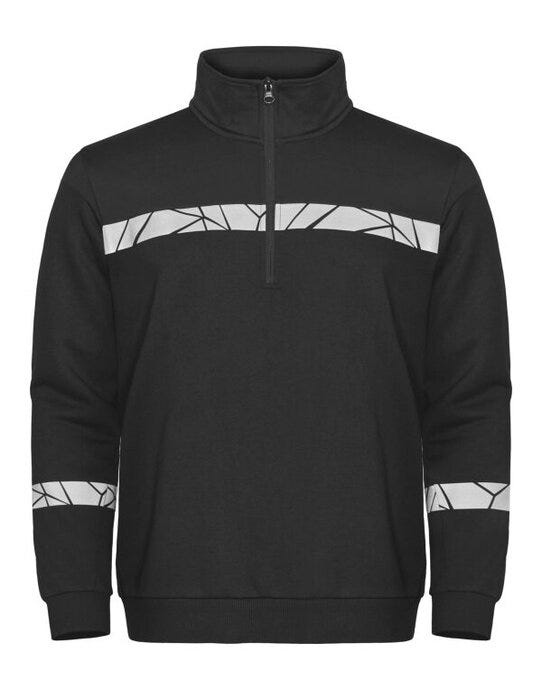ProJob Workwear PJ647102 ProJob Progression 7102 Half Zip Sweat - Black/Black