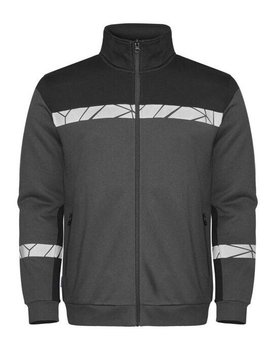 ProJob Workwear PJ647103 ProJob Progression 7103 Full Zip Sweat - Grey/Black