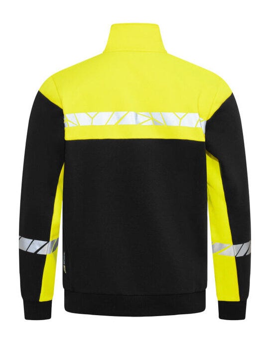 ProJob Workwear PJ647103 ProJob Progression 7103 Full Zip Sweat - Black/Yellow