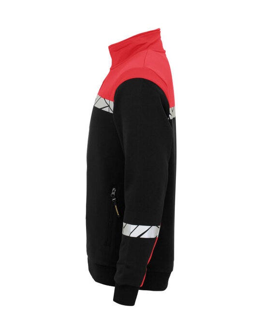 ProJob Workwear PJ647103 ProJob Progression 7103 Full Zip Sweat - Black/Red