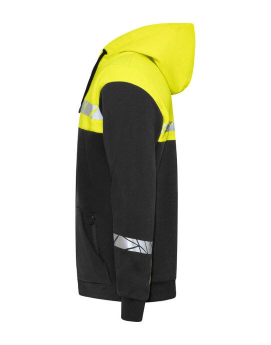 ProJob Workwear PJ647104 ProJob Progression 7104 Half Zip Hoodie - Black/Yellow