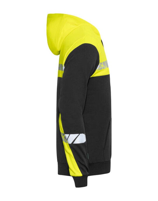 ProJob Workwear PJ647104 ProJob Progression 7104 Half Zip Hoodie - Black/Yellow