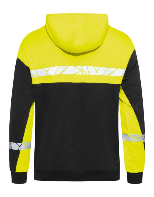 ProJob Workwear PJ647104 ProJob Progression 7104 Half Zip Hoodie - Black/Yellow