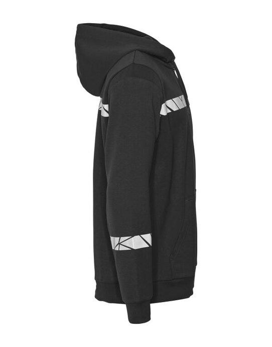ProJob Workwear PJ647104 ProJob Progression 7104 Half Zip Hoodie - Black/Black