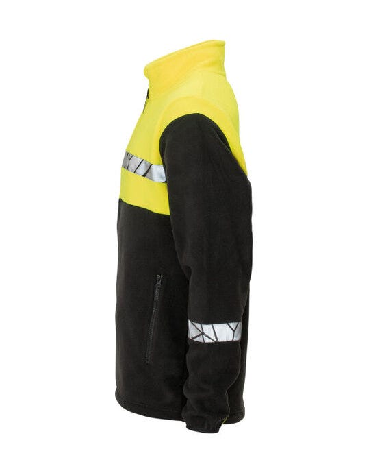 ProJob Workwear PJ647300 ProJob Progression 7300 Full Zip Fleece - Black/Yellow