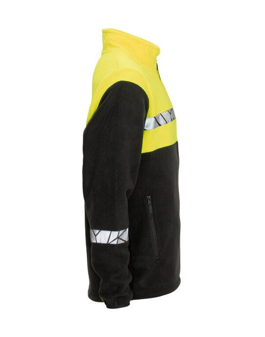ProJob Workwear PJ647300 ProJob Progression 7300 Full Zip Fleece - Black/Yellow