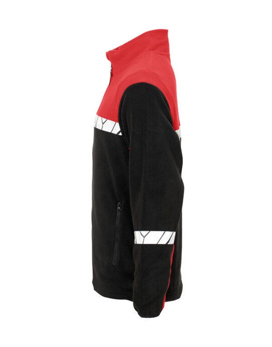 ProJob Workwear PJ647300 ProJob Progression 7300 Full Zip Fleece - Black/Red