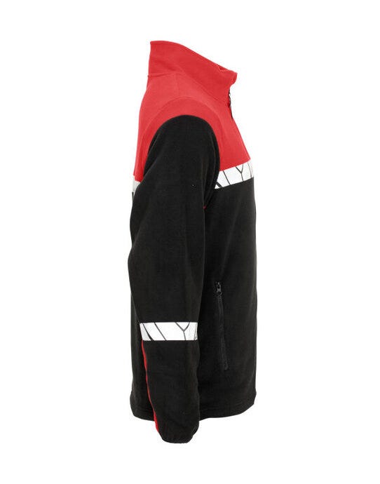 ProJob Workwear PJ647300 ProJob Progression 7300 Full Zip Fleece - Black/Red