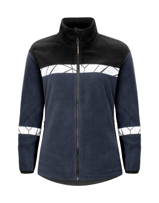 ProJob Workwear PJ647301 ProJob Progression 7301 Ladies FZ Fleece - Navy/Black