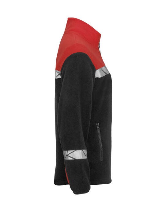 ProJob Workwear PJ647301 ProJob Progression 7301 Ladies FZ Fleece - Black/Red