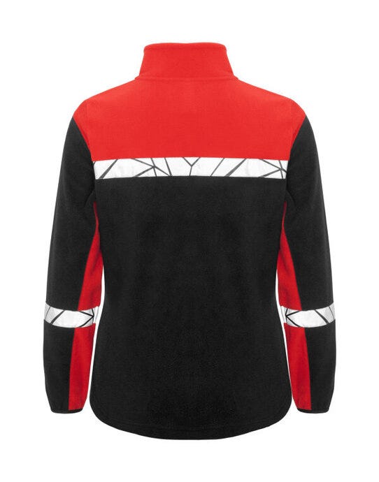 ProJob Workwear PJ647301 ProJob Progression 7301 Ladies FZ Fleece - Black/Red