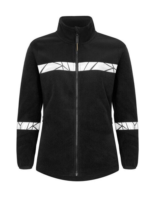 ProJob Workwear PJ647301 ProJob Progression 7301 Ladies FZ Fleece - Black/Black