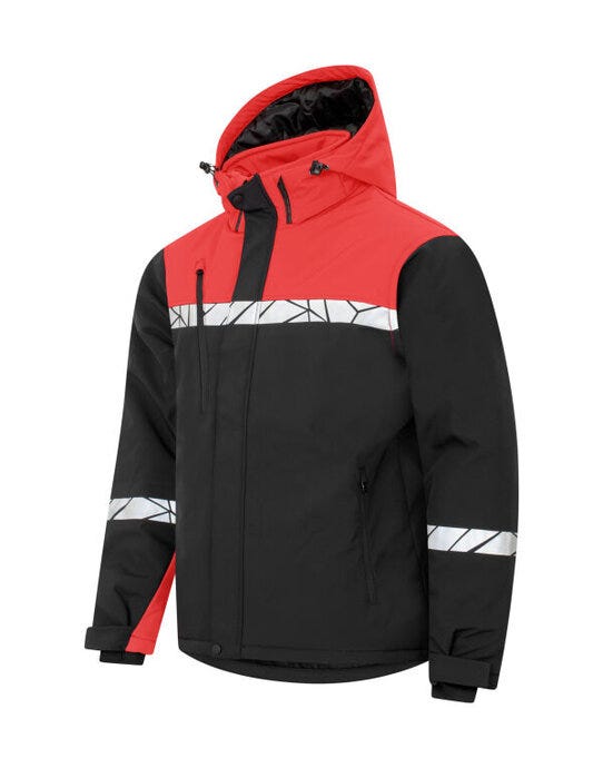ProJob Workwear PJ647413 ProJob Progression 7413 Padded Softshell - Black/Red
