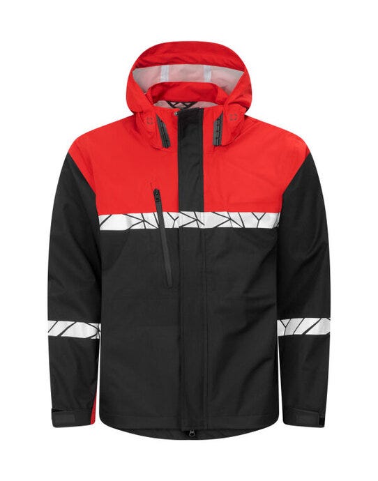 ProJob Workwear PJ647414 ProJob Progression 7414 Shell Jacket - Black/Red