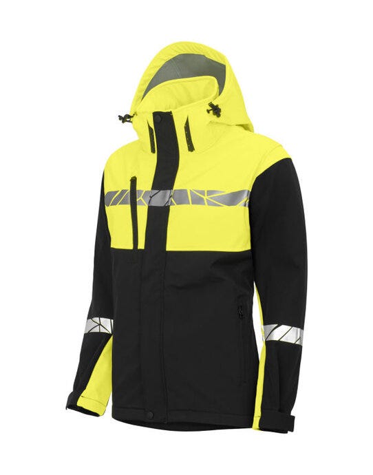 ProJob Workwear PJ647417 ProJob Progression 7417 Ladies Softshell - Black/Yellow