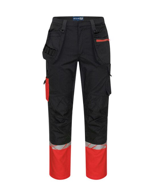 ProJob Workwear PJ647509 ProJob 7509 Workpant - Black/Red