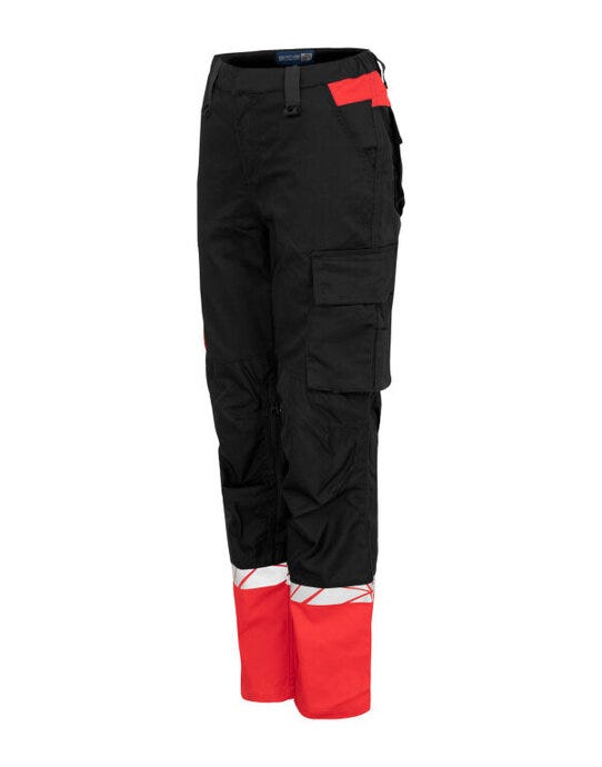ProJob Workwear PJ647512 ProJob Progression 7512 Ladies Workpant - Black/Red