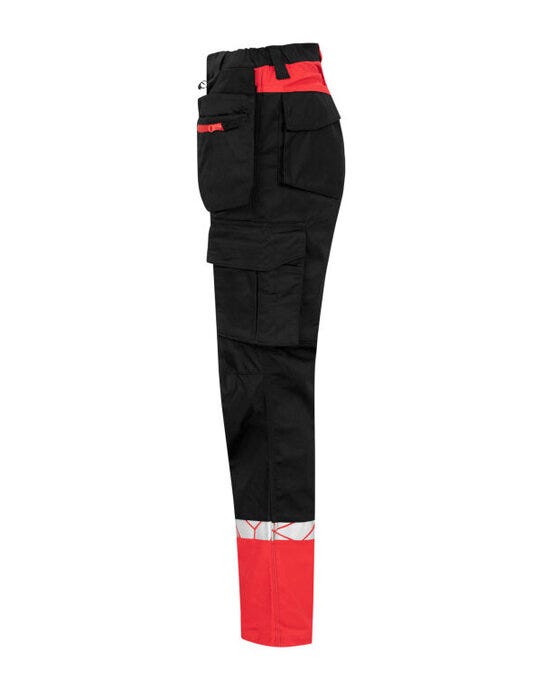 ProJob Workwear PJ647513 ProJob Progression 7513 Ladies Workpant - Black/Red