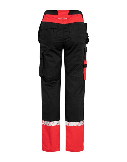 ProJob Workwear PJ647513 ProJob Progression 7513 Ladies Workpant - Black/Red