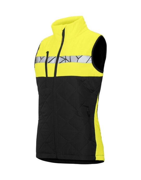 ProJob Workwear PJ647701 ProJob Progression 7701 Ladies Vest - Black/Yellow