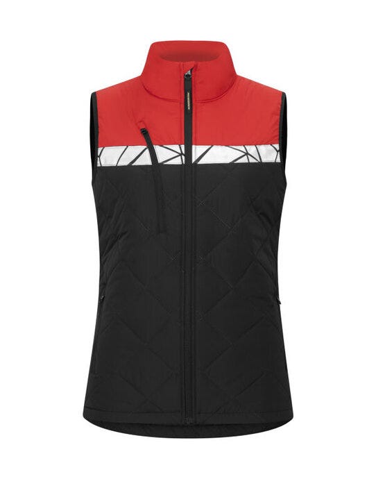 ProJob Workwear PJ647701 ProJob Progression 7701 Ladies Vest - Black/Red