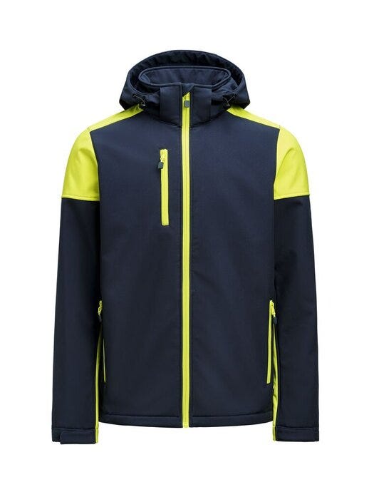 Printer Prime PP2261065 Men's Softshell - Navy/Neon Yellow