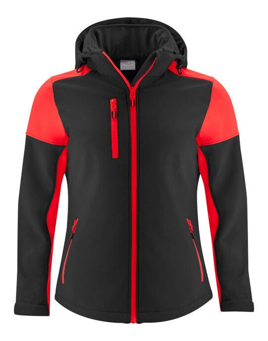 Printer Prime PP2261066 Ladies Softshell - Black/Red