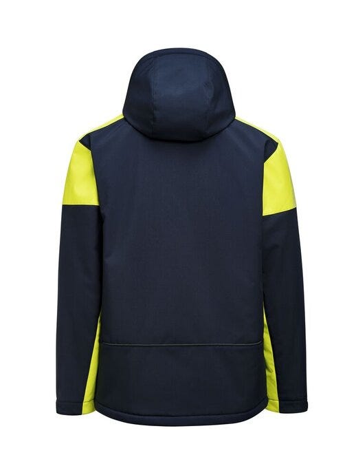 Printer Prime PP2261071 Mens Padded Softshell - Navy/Neon Yellow