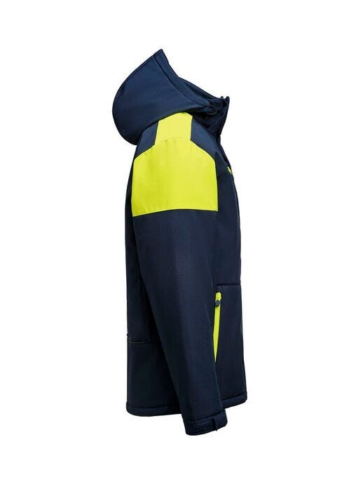 Printer Prime PP2261071 Mens Padded Softshell - Navy/Neon Yellow