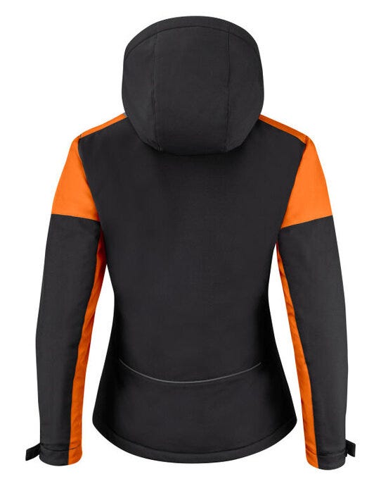 Printer Prime PP2261072 Ladies Padded Softshell - Black/Orange