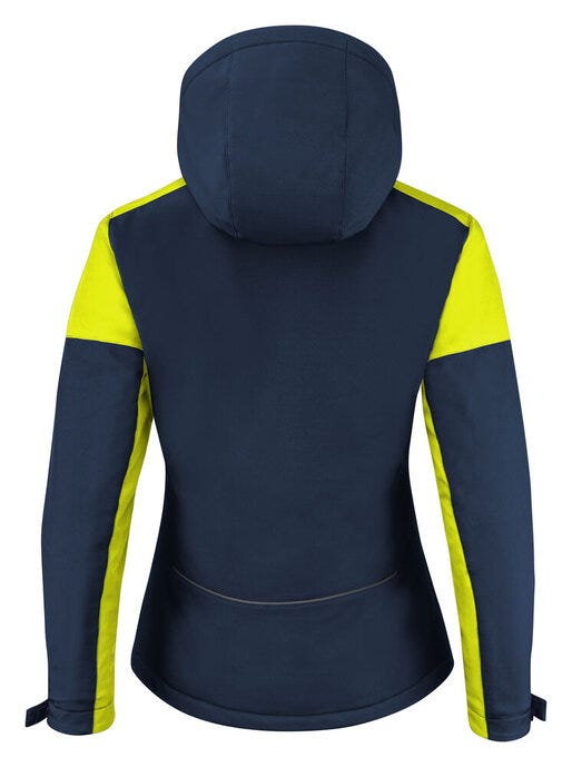 Printer Prime PP2261072 Ladies Padded Softshell - Navy/Neon Yellow