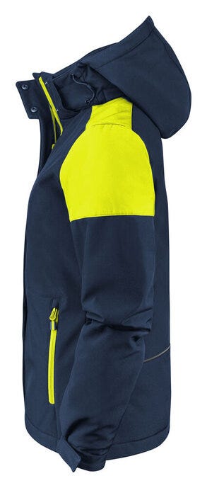 Printer Prime PP2261072 Ladies Padded Softshell - Navy/Neon Yellow