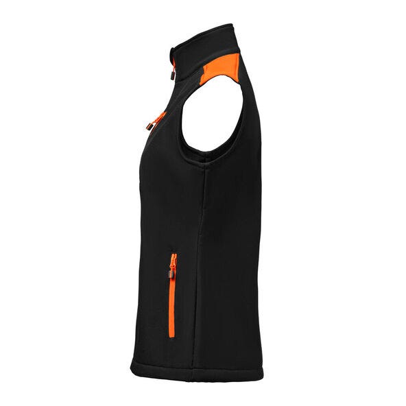 Printer Prime PP2261084 Ladies Softshell Vest - Black/Orange