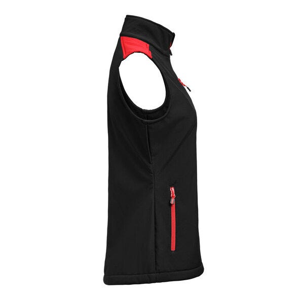 Printer Prime PP2261084 Ladies Softshell Vest - Black/Red